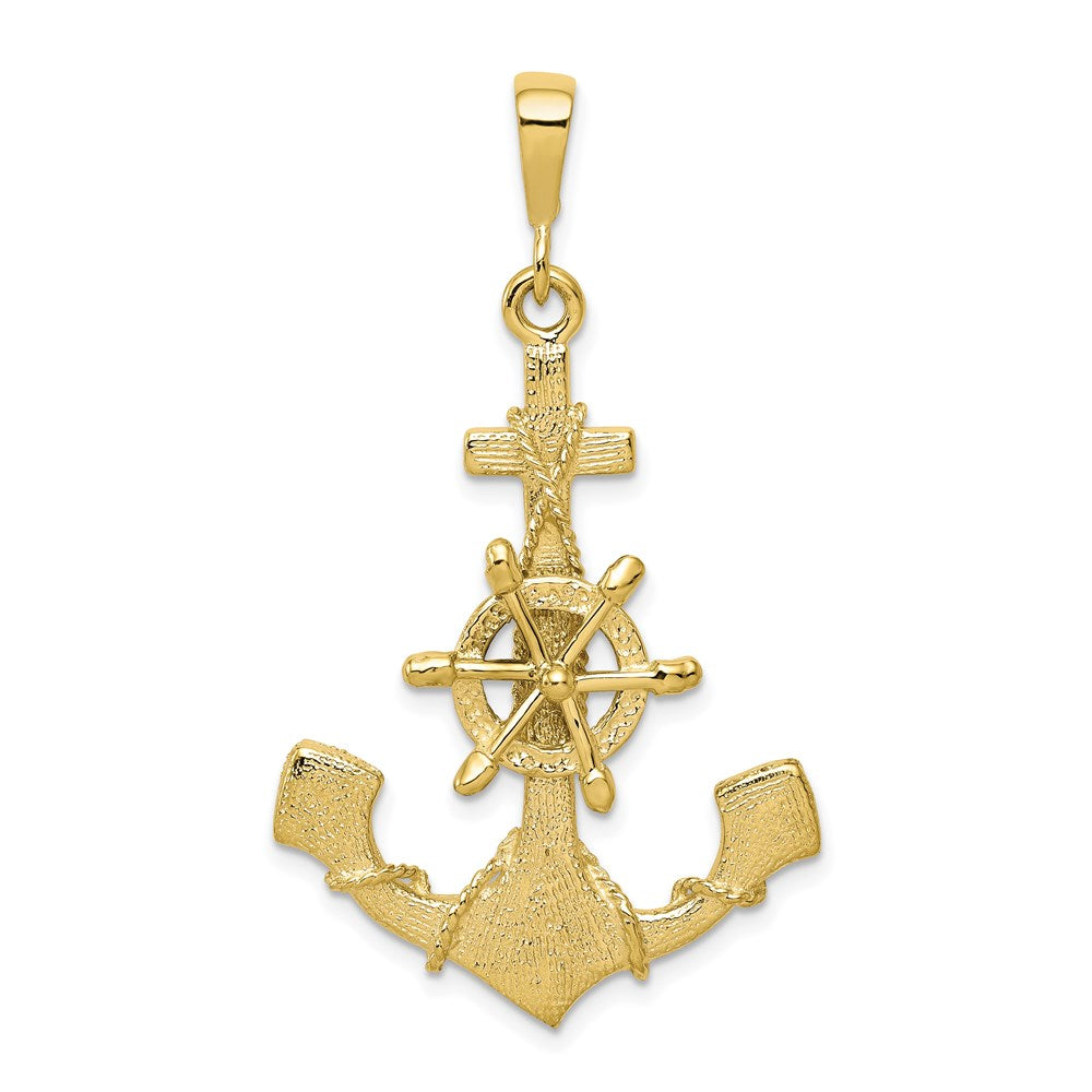 Million Charms 10K Yellow Gold Themed Nautical Anchor Charm