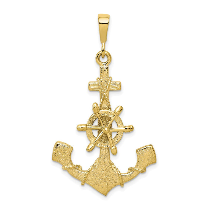 Million Charms 10K Yellow Gold Themed Nautical Anchor Charm