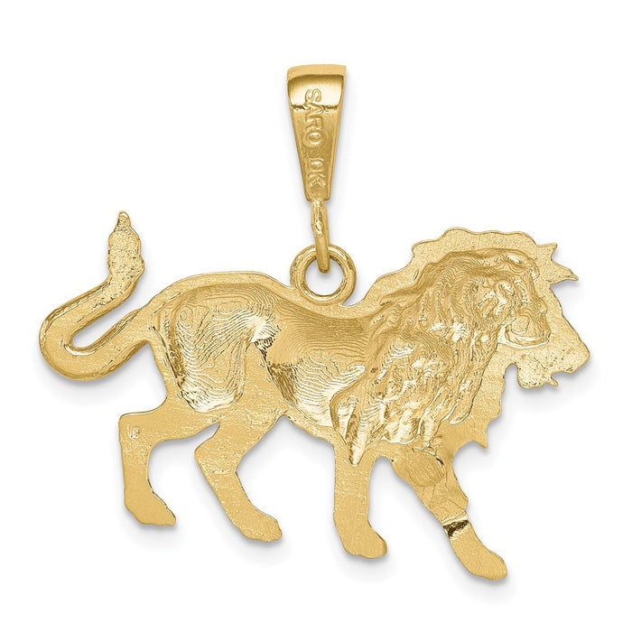 Million Charms 10K Yellow Gold Themed Lion Charm