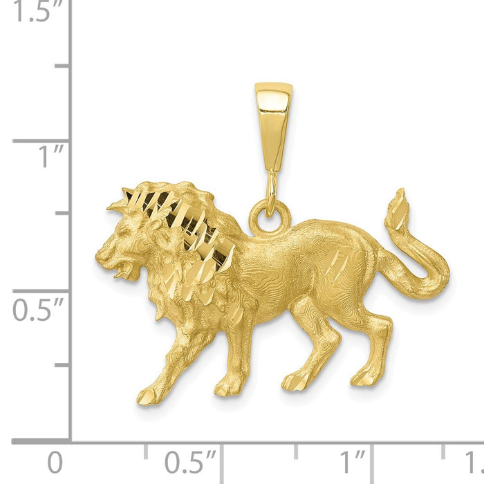 Million Charms 10K Yellow Gold Themed Lion Charm