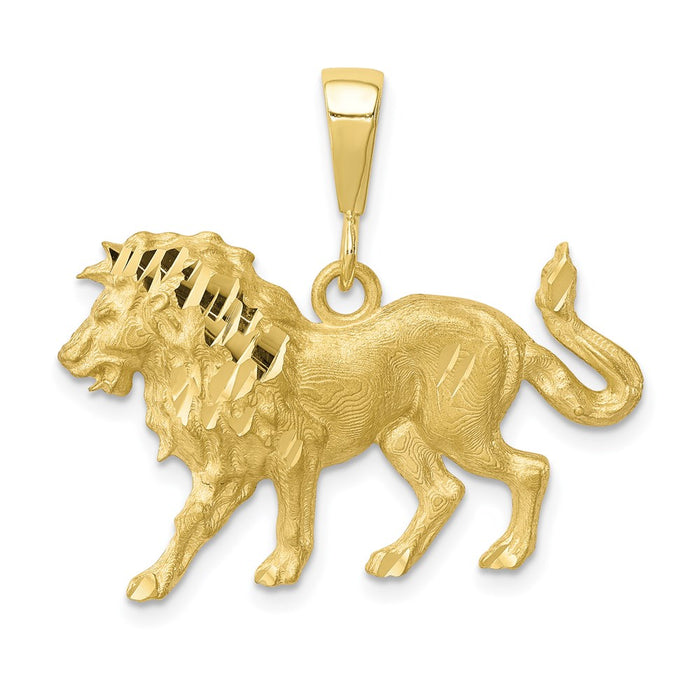 Million Charms 10K Yellow Gold Themed Lion Charm