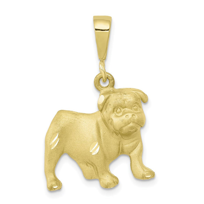 Million Charms 10K Yellow Gold Themed Dog Charm