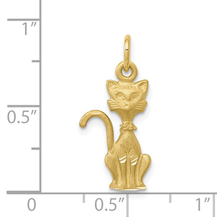 Million Charms 10K Yellow Gold Themed Tom Cat Charm
