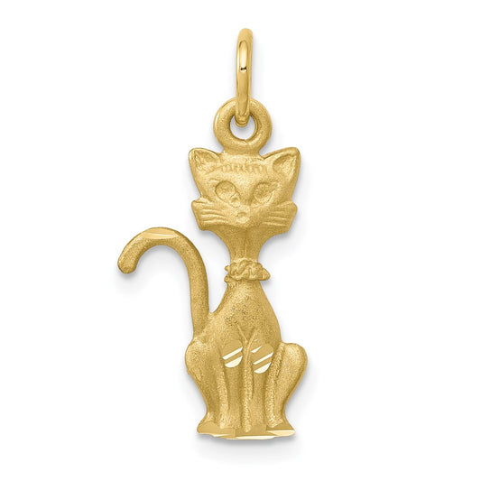 Million Charms 10K Yellow Gold Themed Tom Cat Charm