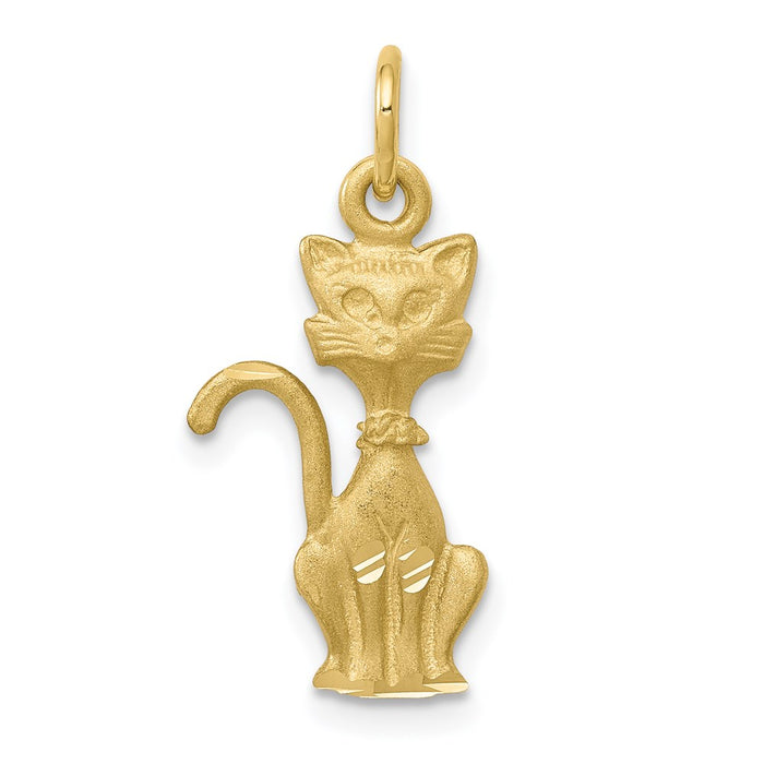 Million Charms 10K Yellow Gold Themed Tom Cat Charm