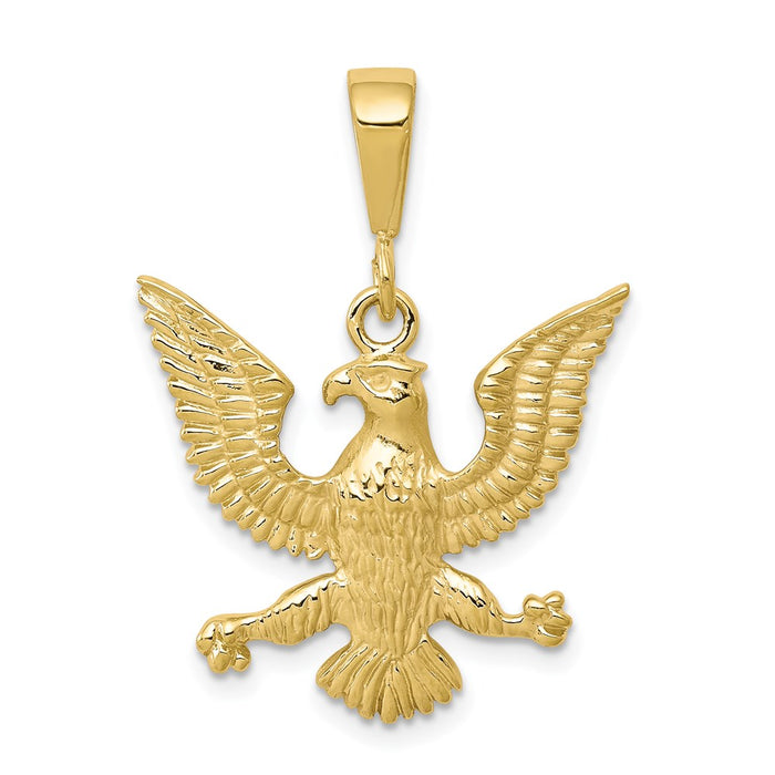 Million Charms 10K Yellow Gold Themed Solid Polished Spread Eagle Charm