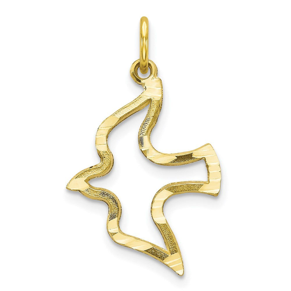 Million Charms 10K Yellow Gold Themed Dove Charm