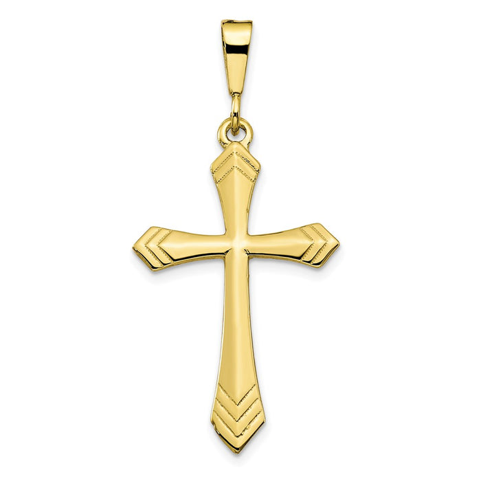 Million Charms 10K Yellow Gold Themed Relgious Cross Charm