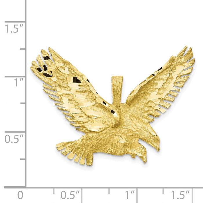 Million Charms 10K Yellow Gold Themed Eagle Charm