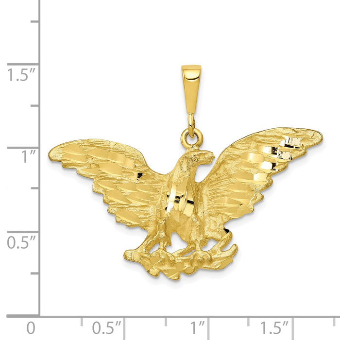 Million Charms 10K Yellow Gold Themed Eagle Charm