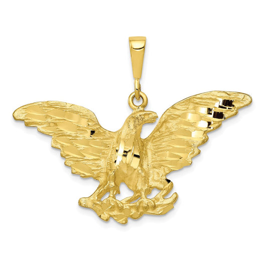 Million Charms 10K Yellow Gold Themed Eagle Charm