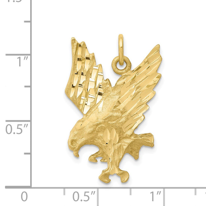 Million Charms 10K Yellow Gold Themed Eagle Charm