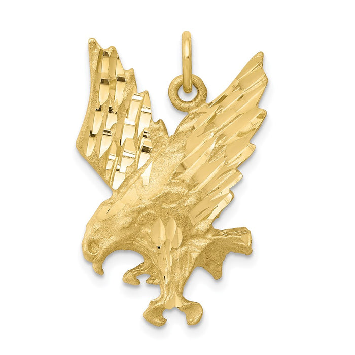 Million Charms 10K Yellow Gold Themed Eagle Charm