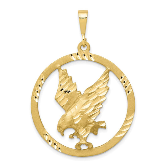 Million Charms 10K Yellow Gold Themed Eagle Charm