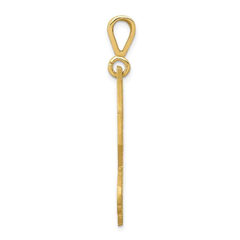 Million Charms 10K Yellow Gold Themed Solid Diamond-Cut Eagle Charm