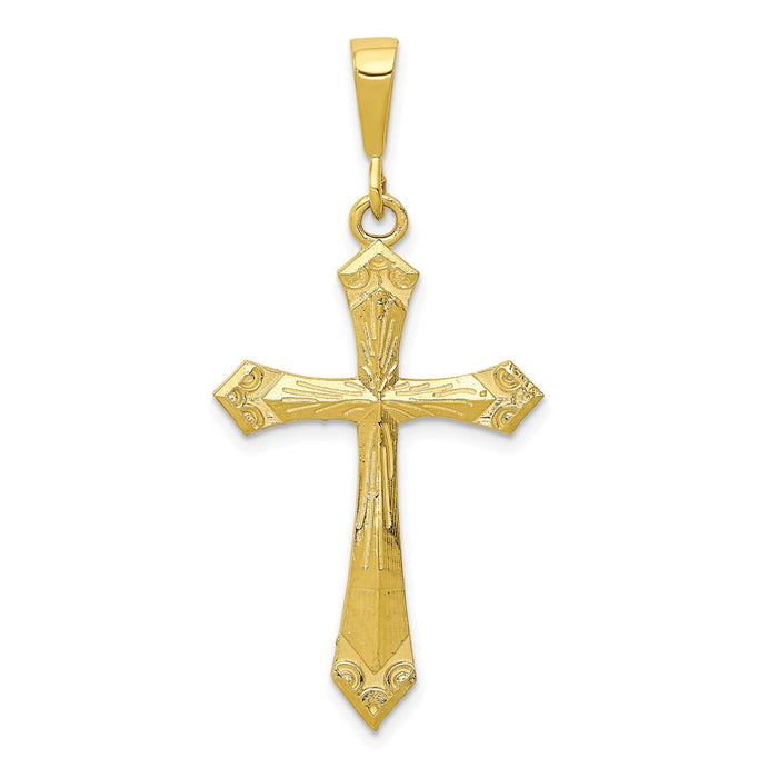 Million Charms 10K Yellow Gold Themed Relgious Cross Charm