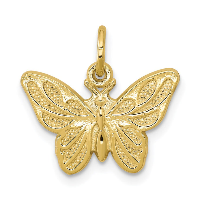 Million Charms 10K Yellow Gold Themed Butterfly Charm