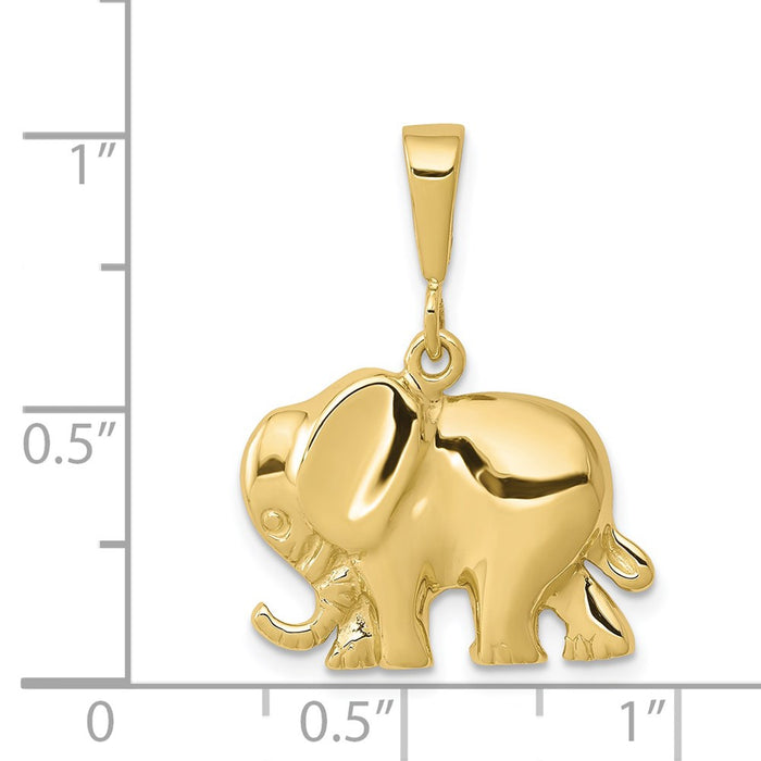 Million Charms 10K Yellow Gold Themed Elephant Charm
