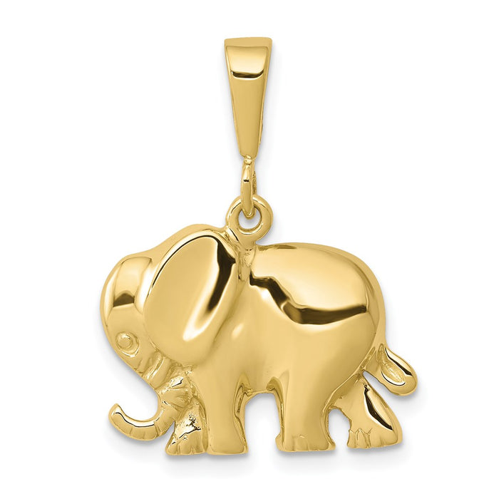 Million Charms 10K Yellow Gold Themed Elephant Charm