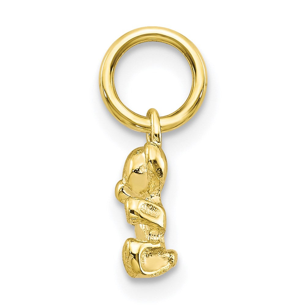Million Charms 10K Yellow Gold Themed Teddy Bear Charm