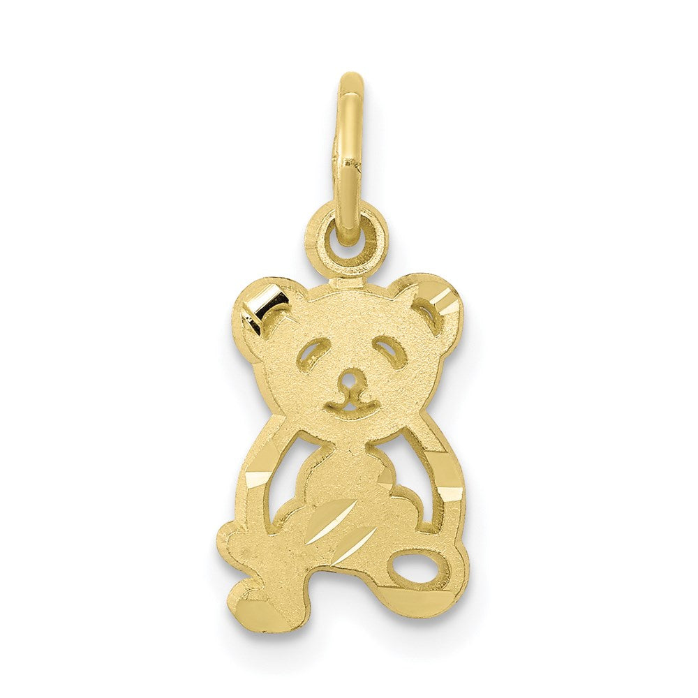 Million Charms 10K Yellow Gold Themed Teddy Bear Charm