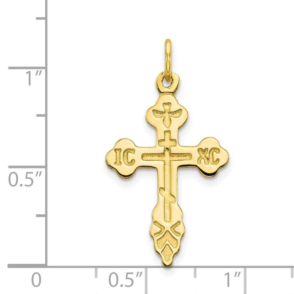 Million Charms 10K Yellow Gold Themed Relgious Cross Charm