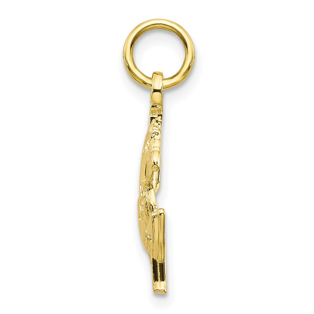Million Charms 10K Yellow Gold Themed Solid Carousel Horse Charm