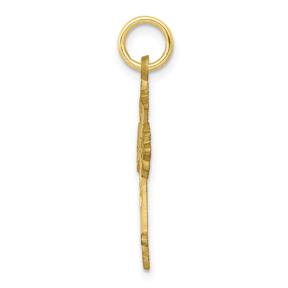 Million Charms 10K Yellow Gold Themed Relgious Cross Charm