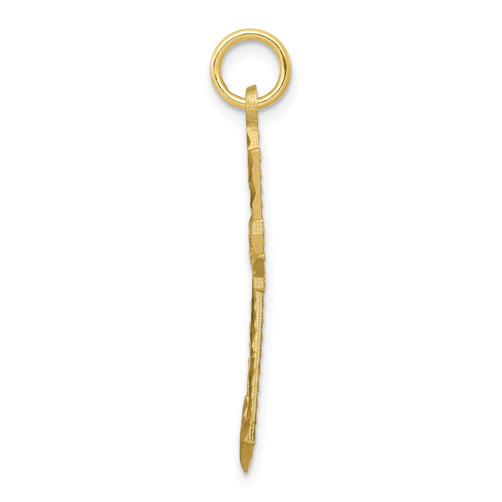 Million Charms 10K Yellow Gold Themed Relgious Cross Charm