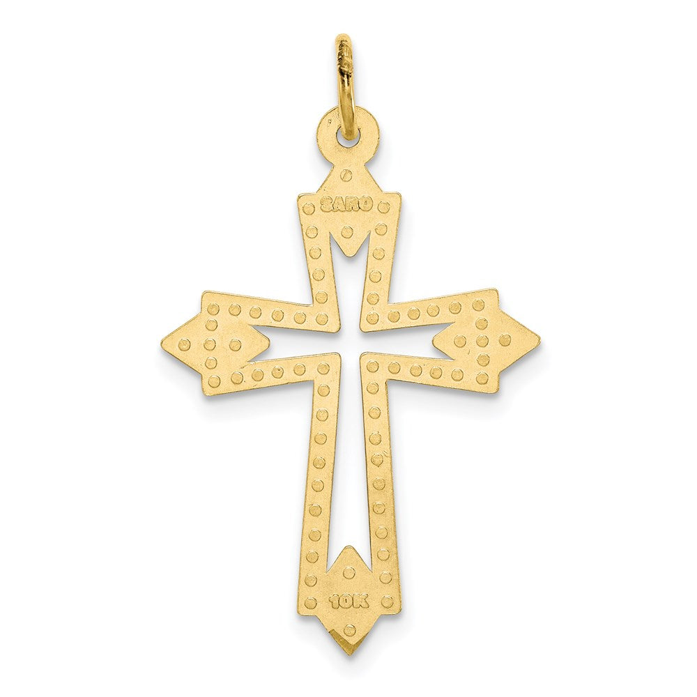 Million Charms 10K Yellow Gold Themed Relgious Cross Charm