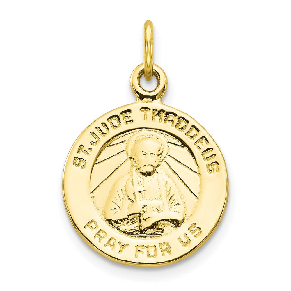 Million Charms 10K Yellow Gold Themed Religious Saint Jude Medal