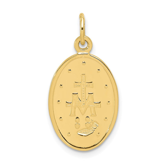 Million Charms 10K Yellow Gold Themed Religious Miraculous Medal