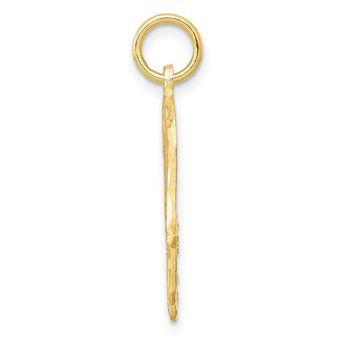 Million Charms 10K Yellow Gold Themed Filigree Chamseh Hand Charm