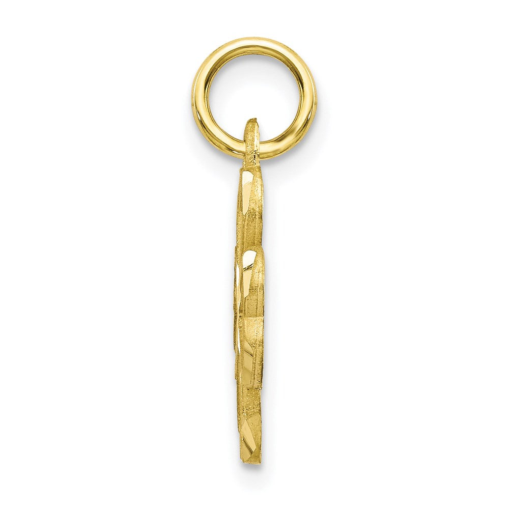 Million Charms 10K Yellow Gold Themed 4-Leaf Lucky Clover  Pendant