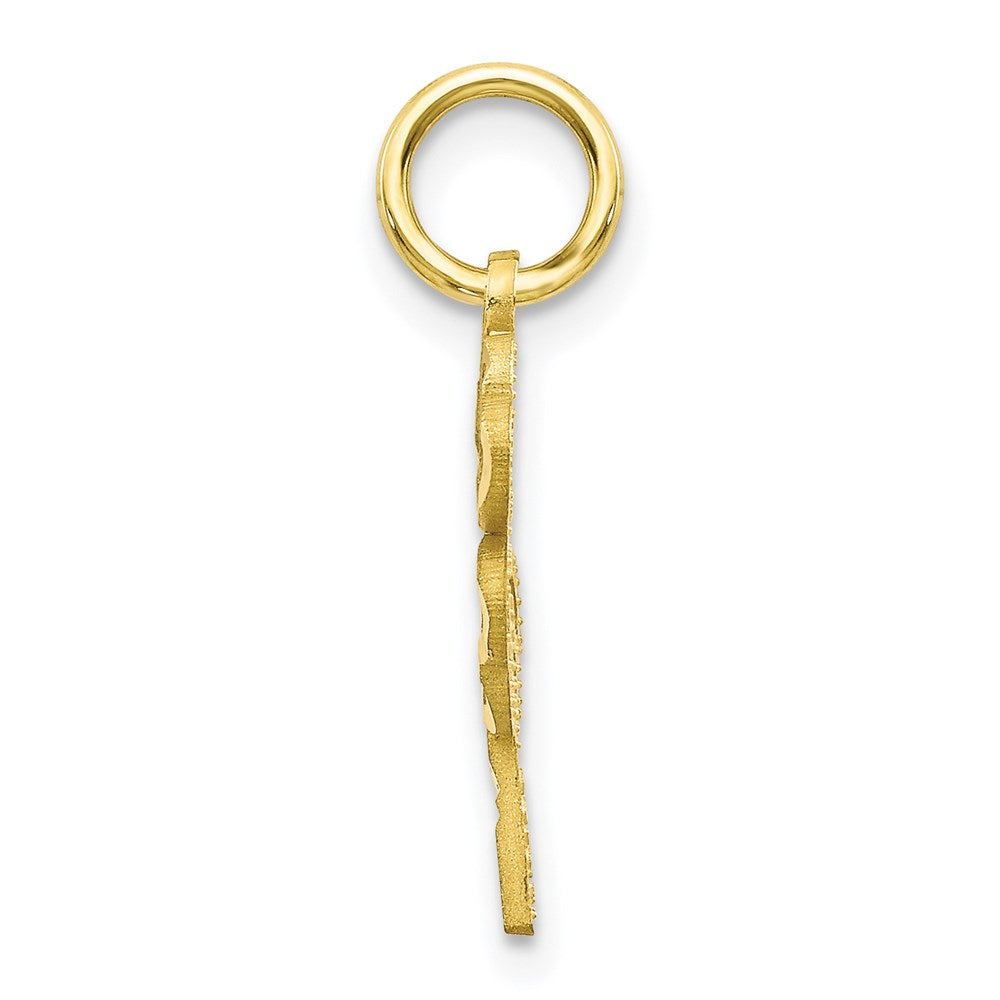Million Charms 10K Yellow Gold Themed 4-Leaf Lucky Clover  Pendant