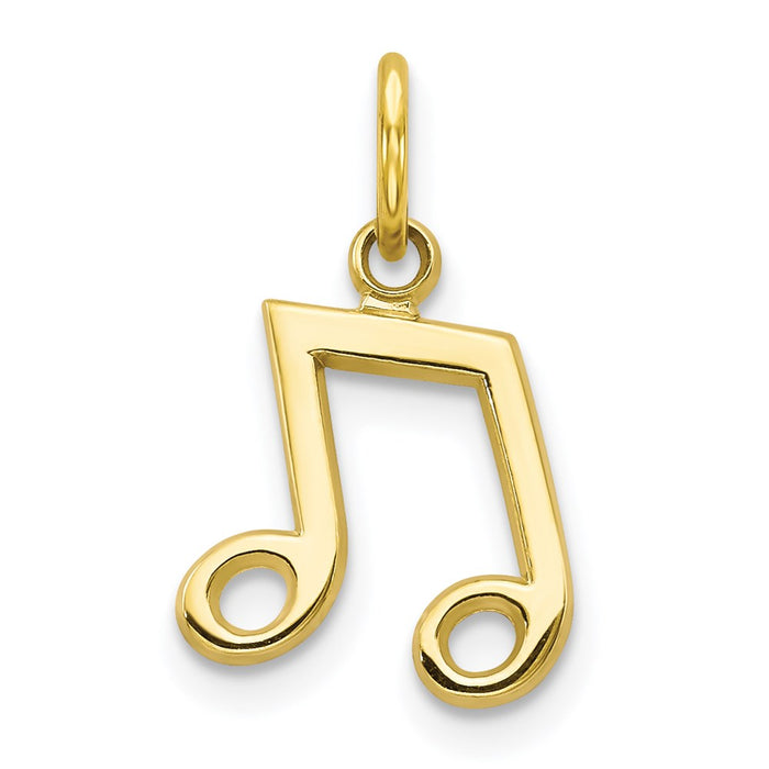 Million Charms 10K Yellow Gold Themed Musical Note Charm