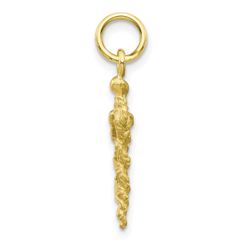 Million Charms 10K Yellow Gold Themed Solid Caduceus Charm