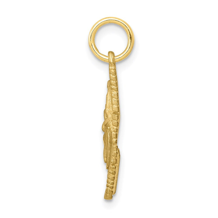 Million Charms 10K Yellow Gold Themed Comb & Scissors Charm