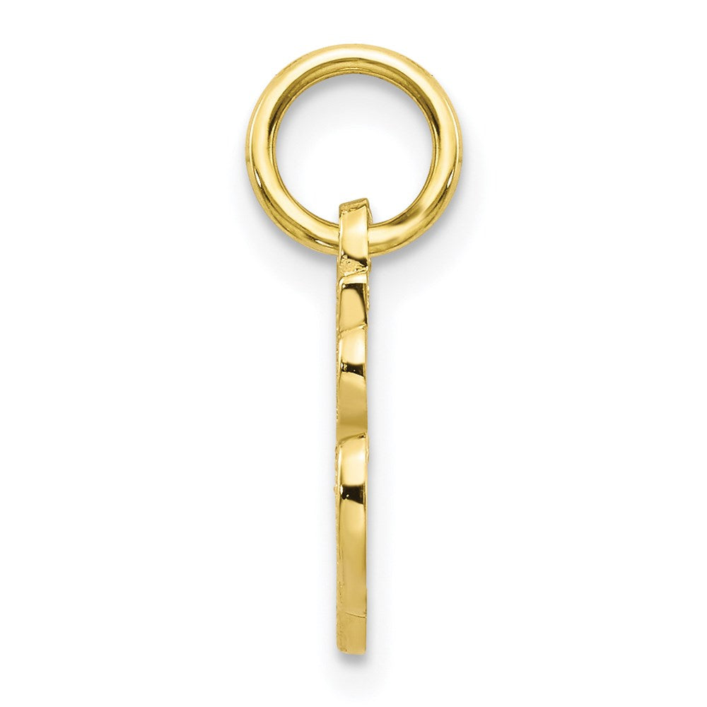 Million Charms 10K Yellow Gold Themed Alphabet Letter Initial A Charm