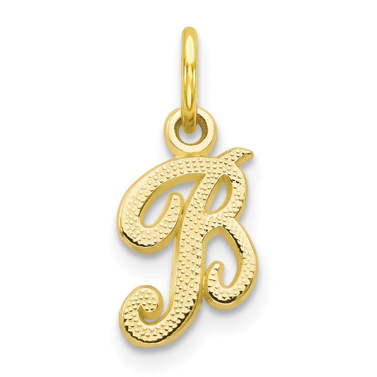 Million Charms 10K Yellow Gold Themed Alphabet Letter Initial B Charm