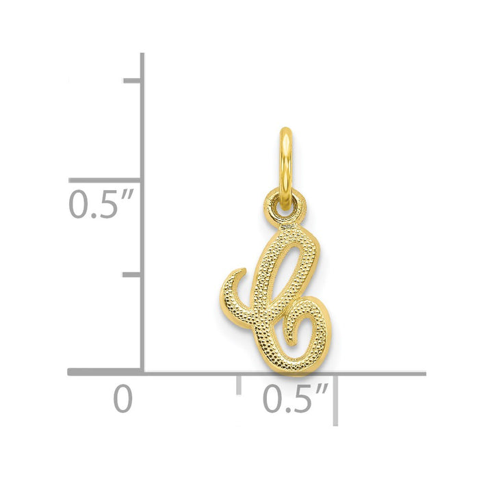 Million Charms 10K Yellow Gold Themed Alphabet Letter Initial C Charm