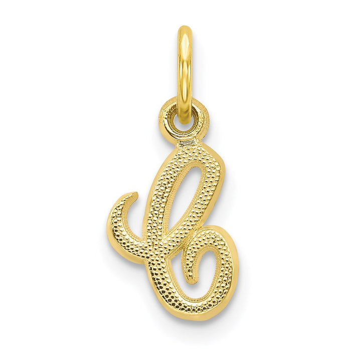 Million Charms 10K Yellow Gold Themed Alphabet Letter Initial C Charm