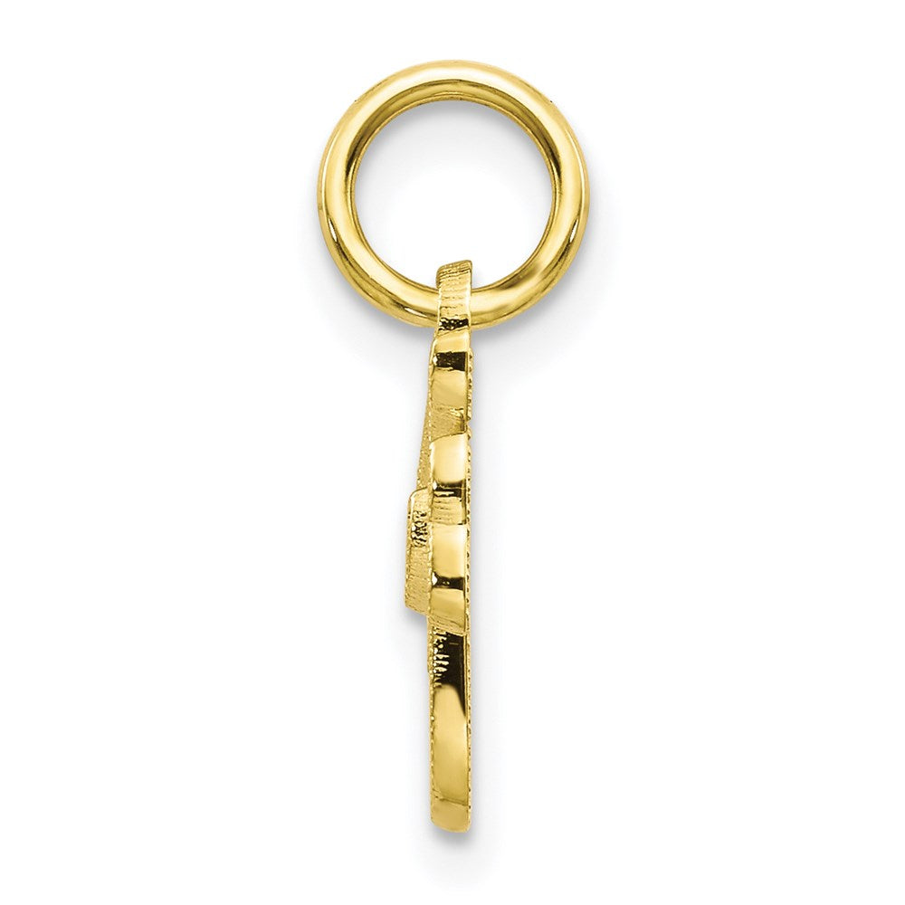 Million Charms 10K Yellow Gold Themed Alphabet Letter Initial F Charm