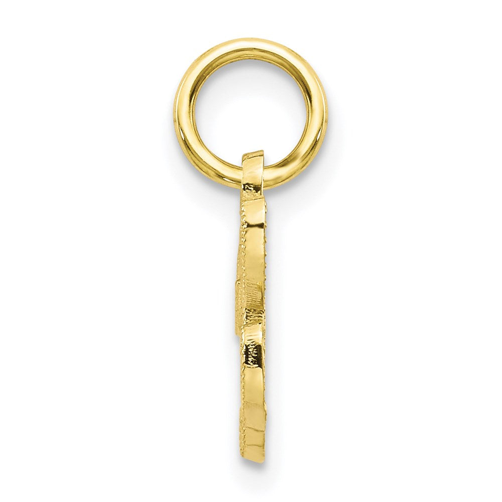 Million Charms 10K Yellow Gold Themed Alphabet Letter Initial H Charm