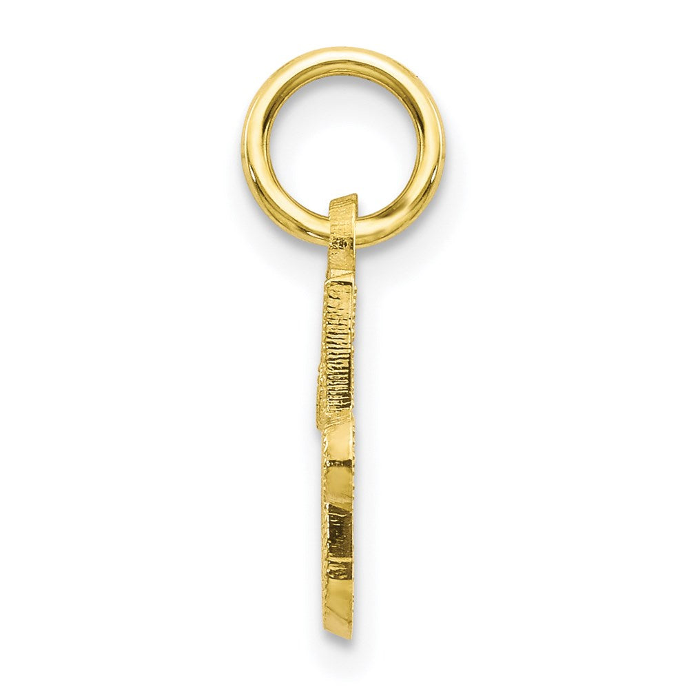 Million Charms 10K Yellow Gold Themed Alphabet Letter Initial J Charm