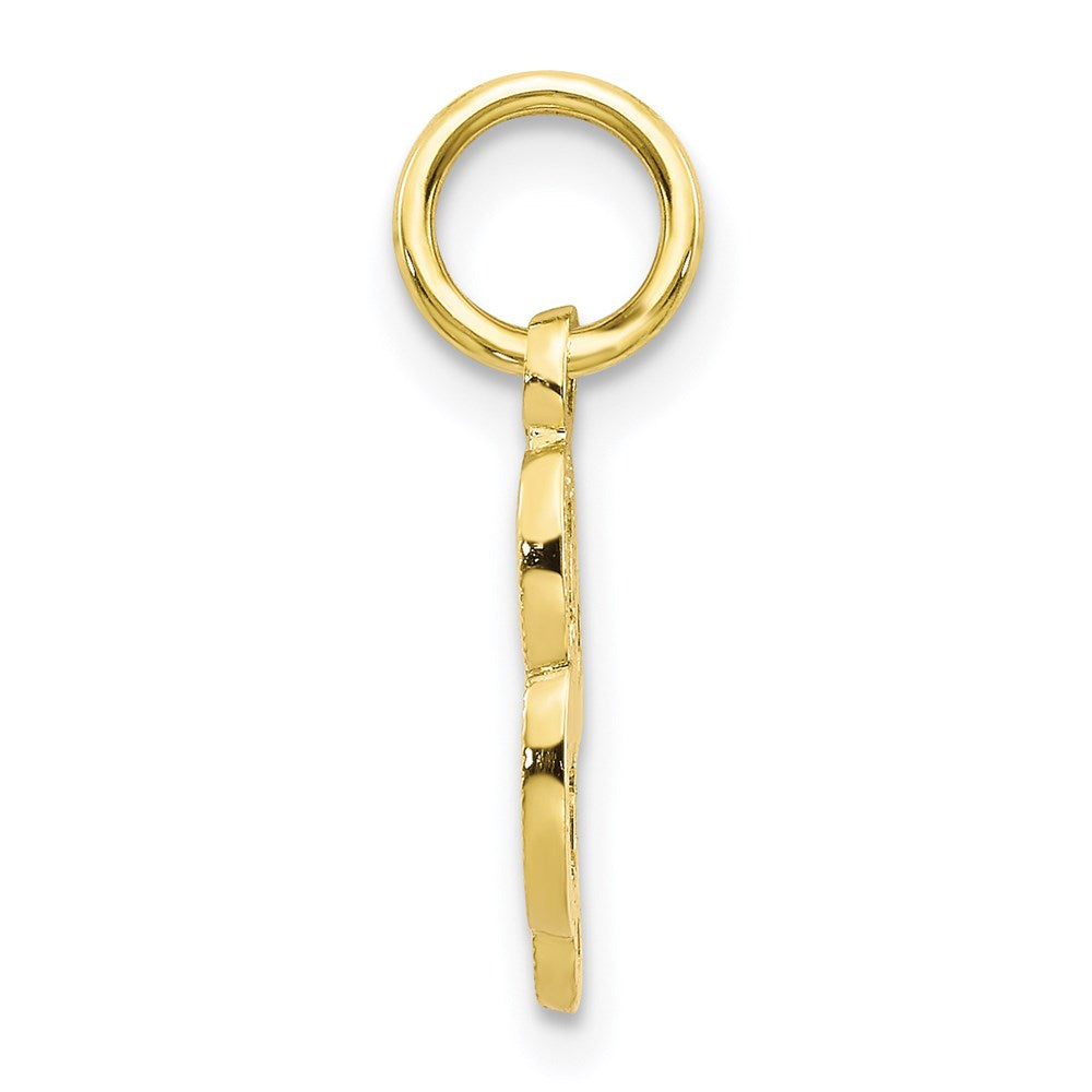 Million Charms 10K Yellow Gold Themed Alphabet Letter Initial L Charm