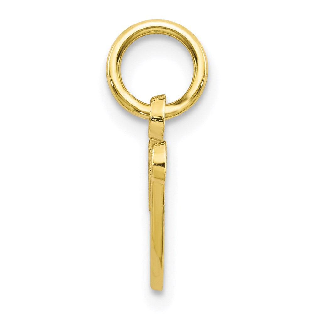 Million Charms 10K Yellow Gold Themed Alphabet Letter Initial V Charm
