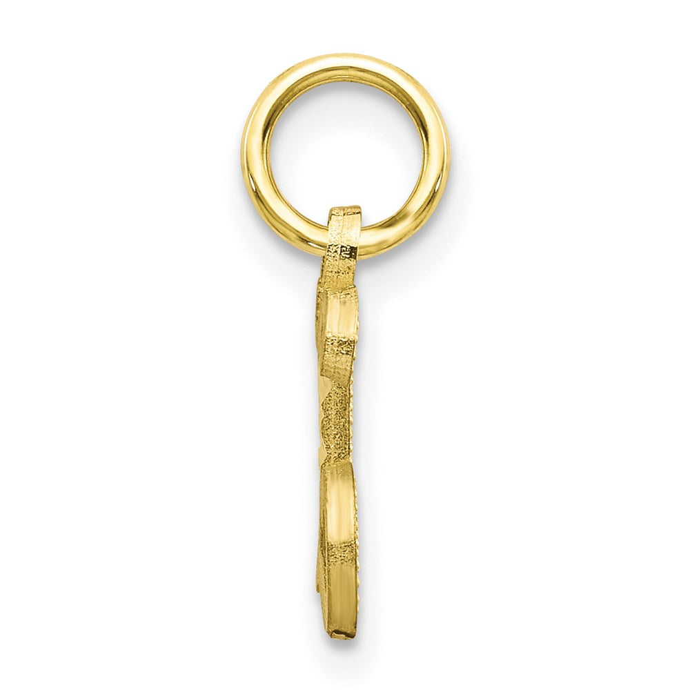 Million Charms 10K Yellow Gold Themed Alphabet Letter Initial L Charm