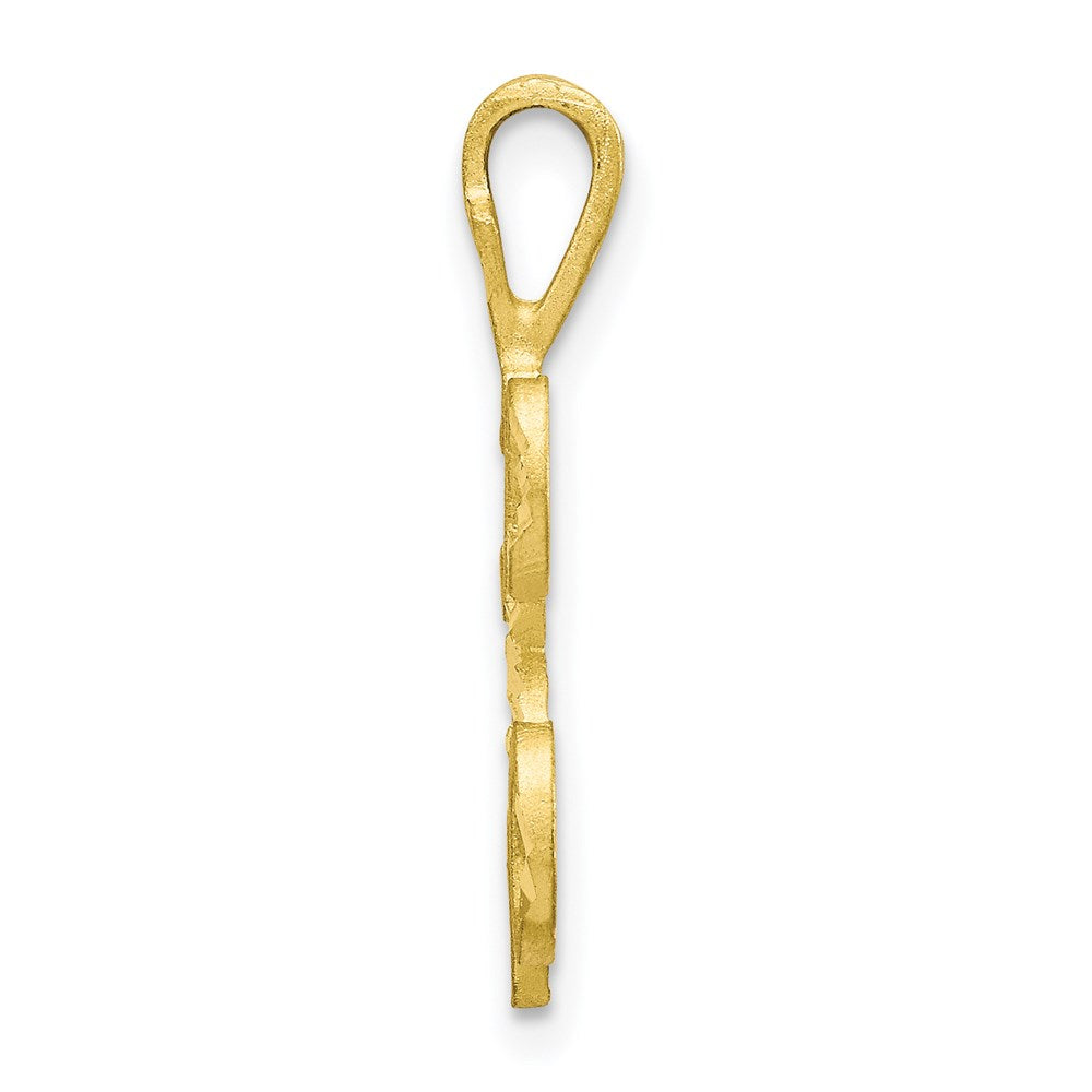 Million Charms 10K Yellow Gold Themed Alphabet Letter Initial K Charm