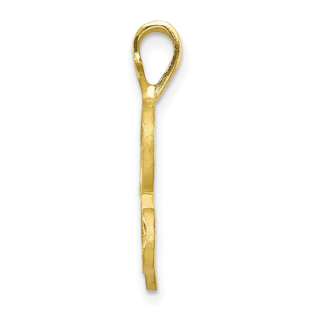 Million Charms 10K Yellow Gold Themed Alphabet Letter Initial R Charm